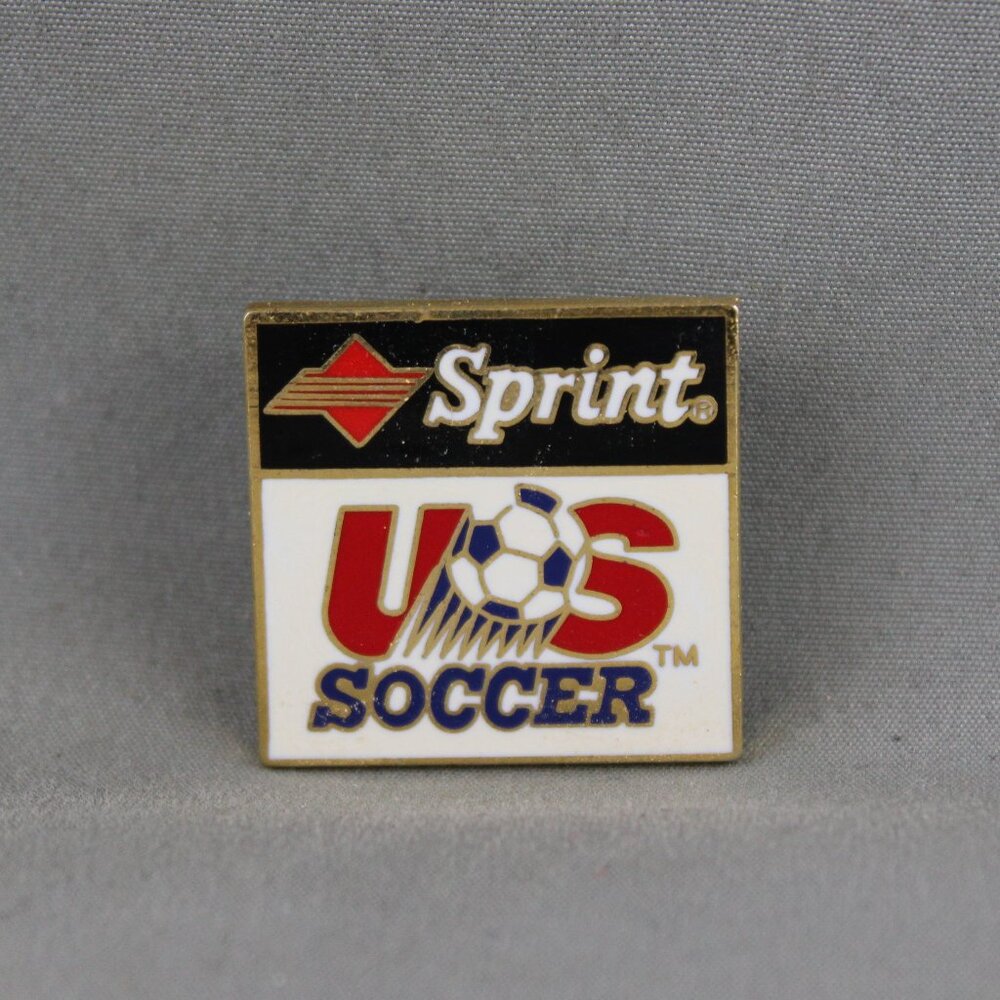 Vintage Soccer Pin - Team USA Sprint Sponsor - Inlaid Pin